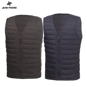 쟌피엘 V넥 오리털 경량패딩조끼 Model No_J2-2E088