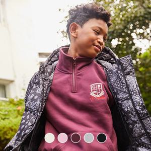 [지오다노주니어] 03092905 브러시드 테리 하프 집업(공용)