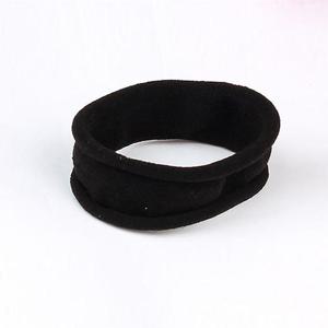 심플 검정 무매듭 통통 머리끈 DD-11340