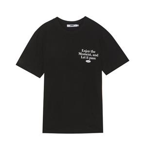 [잠뱅이] 공용) 레터링 쿨맥스 반팔티셔츠 AM2WTS492-BK