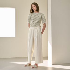 [마리끌레르] 버튼 백 밴딩 코튼 팬츠 (MACASL16M3)