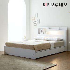 보루네오하우스 프라임 올슨 LED 서랍 K 침대+40T독립 DM6967