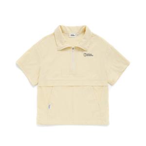 내셔널지오그래픽 키즈 K232UFT860 반팔 카라 반집업 BUTTER