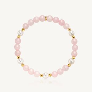 수앤진골드 로즈 쿼츠 6mm 볼 팔찌 24K 순금 1.5g