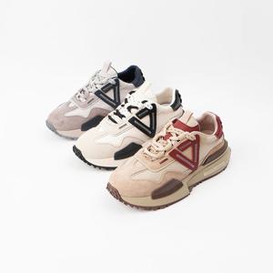 [신난다슈]여성 스니커즈 운동화 4cm 여자 키높이 운동화 양가죽 발편한 쿠션 NAL239866