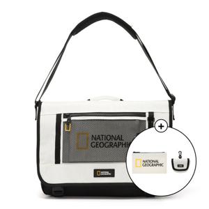 내셔널지오그래픽 N245ACR510 파치 메신저백 WHITE