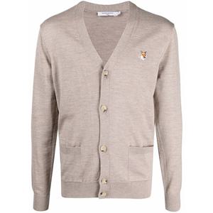 23FW 메종키츠네 폭스헤드 패치 울 가디건 GU00542KT1036 베이지