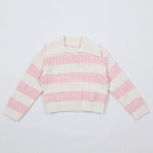 로엠걸즈 오픈 카라형 스웨터 RGKA2413P