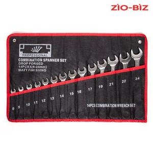 스패너 렌치 세트 14pcs/콤비네이션 만능렌치 편구 깔깔이공구
