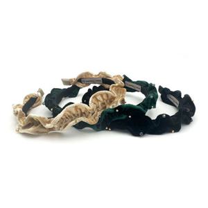 JP Clarisse (장폴 클라리쎄) 비즈 벨벳 물결 헤어밴드 JC029HB