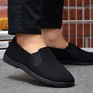 옥스포드화 남자 겨울 신발 따뜻한 털 안감 심플 슬립온 슈즈