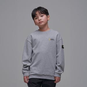 [내셔널지오그래픽키즈] K241USW920 시즌 그래픽 맨투맨-2 MGREY