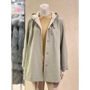 벨리시앙 세이브존01 니트 배색 후드 트렌치코트(2color) BY3105