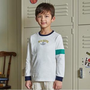 [헤지스키즈] EARTH 오가닉 R넥 티셔츠 아이보리 (HUS02TR03M_IV