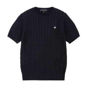 BB_[여성] 코튼 케이블 숏 슬리브 스웨터 (네이비) (BBWZWB1003QES)