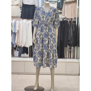 SOUP 세이브존07 여성 셔링 프린트 롱 원피스 OA5OPT1