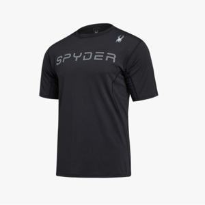 [스파이더] 공용 프로웹 러닝 레터링 로고 반팔 티셔츠 SPIMCNRS232UBLK