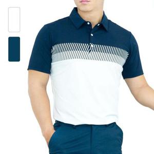 남성 골프웨어 배색나염 스판 카라반팔셔츠 LST391_2 고급