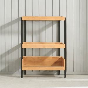 우아미가구 르턴 엘다 원목 3단 선반장 600