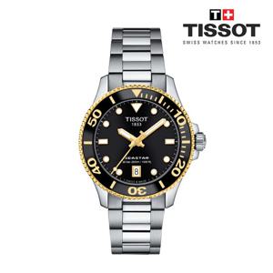 [티쏘]SEASTAR 씨스타 1000 36mm 블랙 T120.210.21.051.00