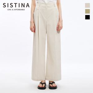 [SISTINA] 인기 원턱 절개 와이드 팬츠_AWWSLO21100