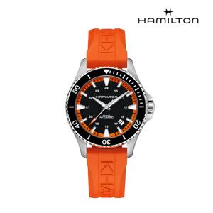 [해밀턴]H82395331 카키 네이비 스쿠바 오토매틱 40mm 오렌지