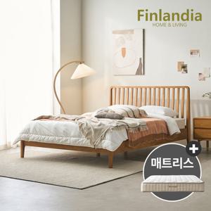 [비밀] 마틴L 원목 퀸침대Q+포켓매트