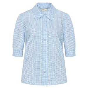 [린(의류)]블루잉 체크 블라우스(LGBLOE9700)