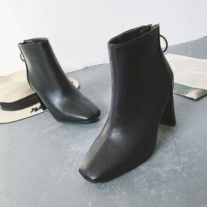 앵글부츠 여성 검정구두 가을 여자구두 미들힐