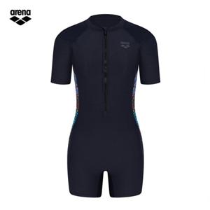 아레나 가든 A4SL1LI02 BLK (주머니백 증정) 여성 일반 반소매 3부 반신슈트 수영복