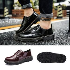 남성구두 남자신발 남성 에나멜 로퍼 구두 웰트화
