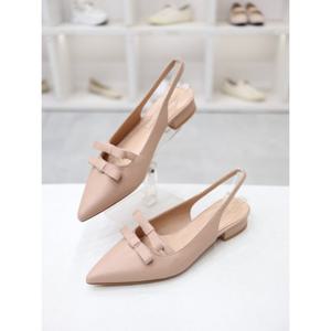 [코디엘루]소가죽 리본장식 데일리 플랫 슬링백 3cm CDMD500384_