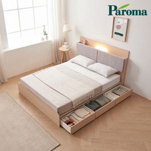 파로마 베이 라토 LED 3서랍수납형 K 침대 ODM0100