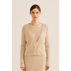 [UNIT] 캐시미어 립 더블 가디건 [UFH4-KCA041C]