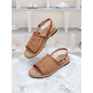 [블리아르]라탄 베이직 플랫 슬링백 샌들 3cm BLMD500445_GN
