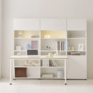 나무뜰 에듀S 공부방 LED 학생 책장 책상 6단 2200세트 DWF080C (착불)