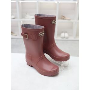 [코디엘루]페츠 라운드 버클 컬러 미들 레인부츠 4cm CDMD30564_