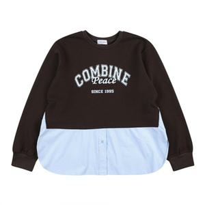 [코데즈컴바인] 오버핏 셔츠단 배색 맨투맨 (CJC-TS305W9)