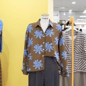 르피타 DP01 해바라기 꽃프린트 셔츠 L243USH852