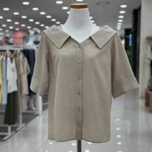 [숲]와이드카라 반팔 블라우스/OA7SSQ1A_SH