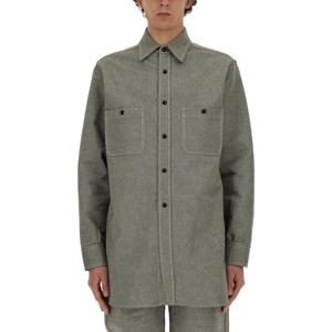 메종 마르지엘라 남성 그레이 데님 셔츠 자켓 S67DT0013_M30004001F