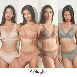 [1만원 비밀쿠폰]플레이텍스 노와이어 18HOUR 브라팬티 8종 [베이지+오렌지+모카+카키] PXW4O37383942_T