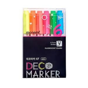 모나미 데코마카XF 463 형광 6색세트/0.7mm (1개)