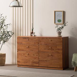 나무뜰 진저 원목 6단 와이드 서랍장 1200 FMF198C (착불)