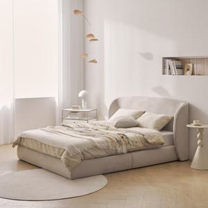 나무뜰 알로 패브릭 침대+9존 유로탑 포켓 매트리스 Q CNS511C (착불)