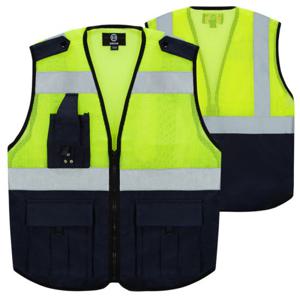 [데피][루페코리아] 데피 망사 안전 방범 조끼 DS39 검정형광