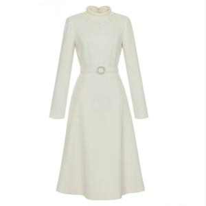 [미니멈]진주 펄 하프넥 A라인 원피스 (MWDAWO0170LP)_IC