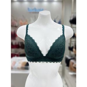 [바바라] GBR7480N 메이 다크그린 레이스 비키니 노와이어 몰드브라