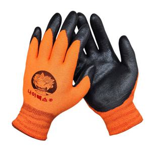 매직크린 나이텍스 어린이장갑 오렌지형광