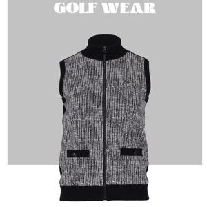 [엘르골프]여성 메탈사 포인트 집업 베스트 6I63102블랙 03_CC